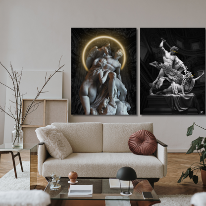 Golden Statues-Canvas x2