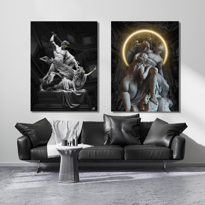 Golden Statues-Canvas x2